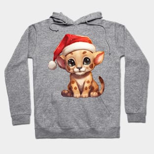 Florida Panther in Santa Hat Hoodie